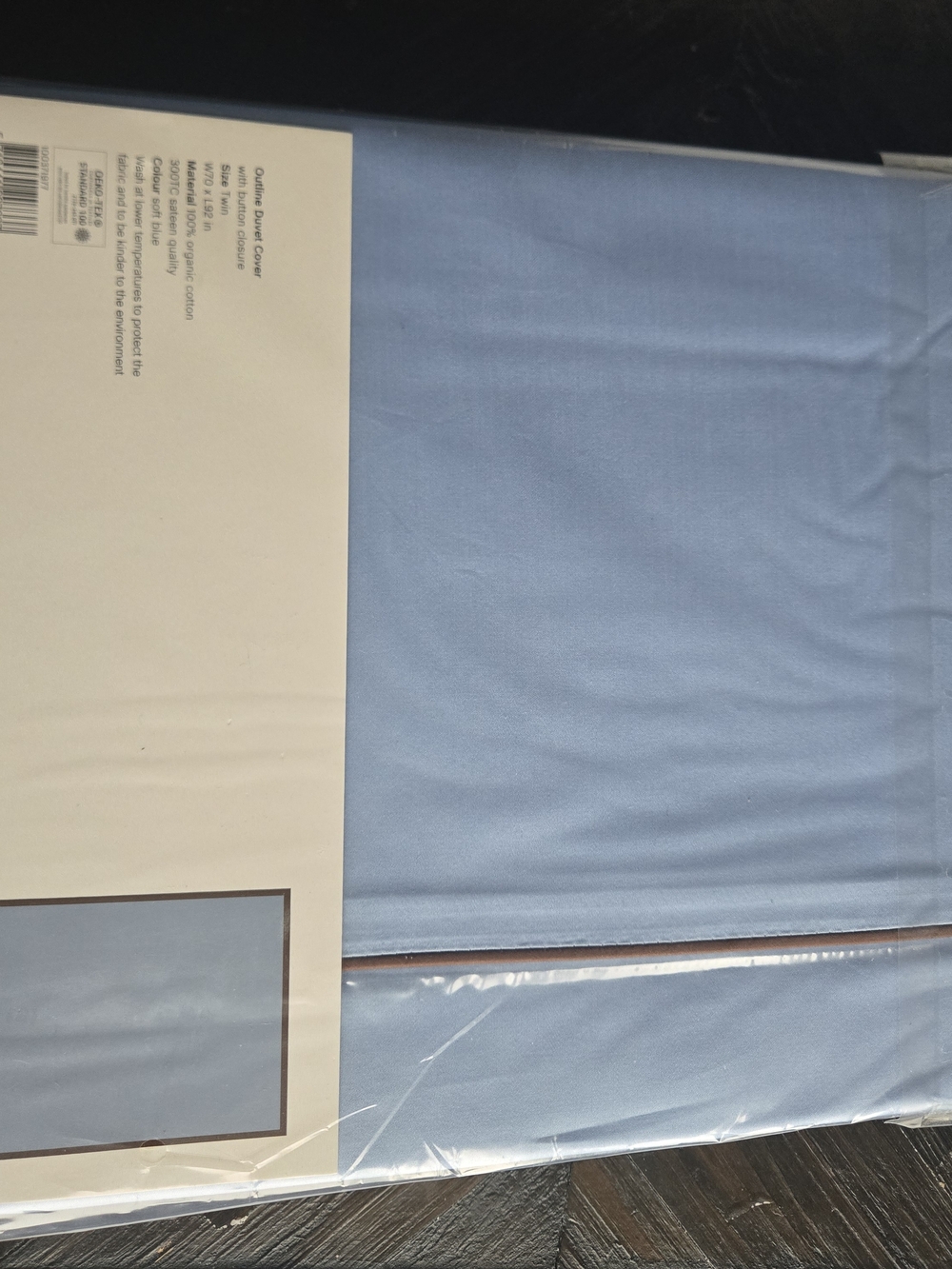HAY Outline Light Blue Duvet Cover - Organic Cotton - Picture 4 of 5